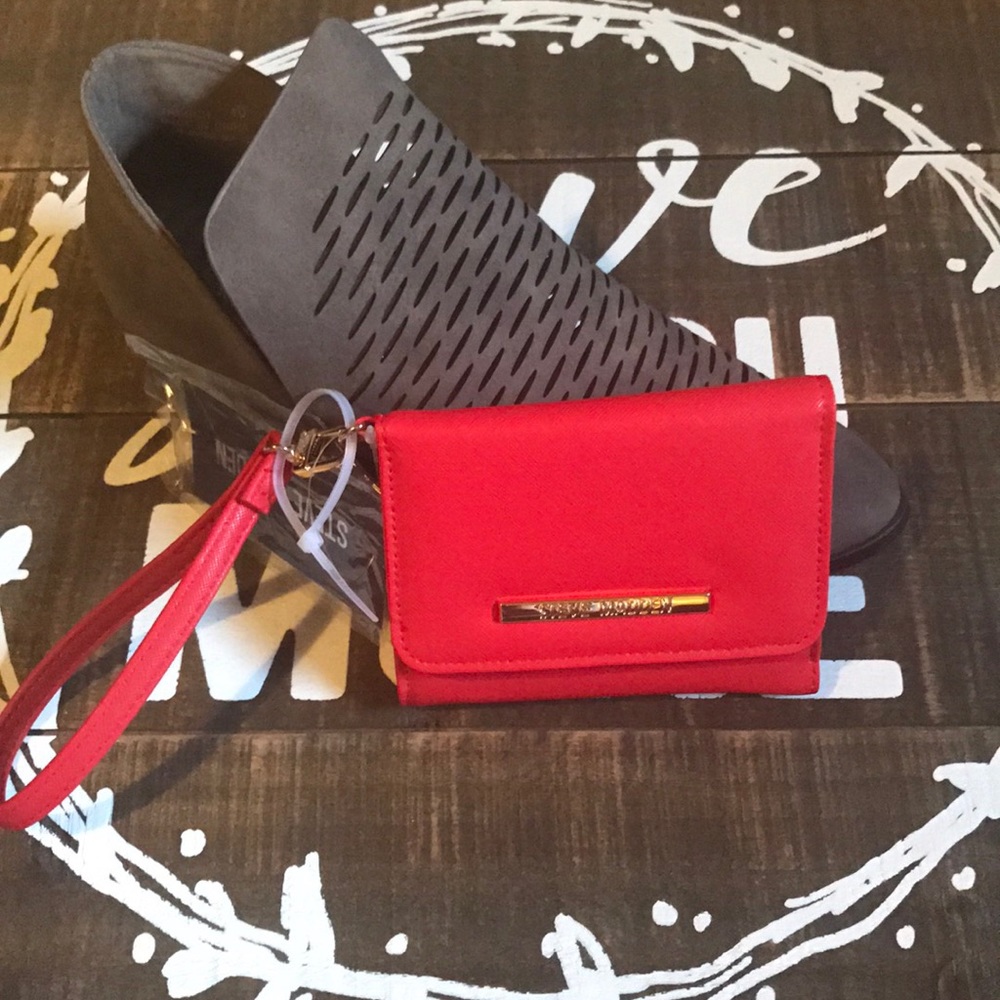 NWOT Steve Madden Cherry Red French wallet
